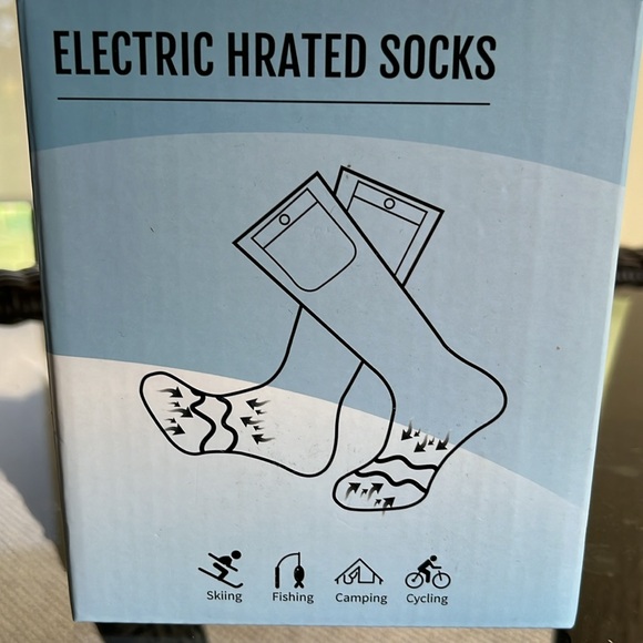 💃💃HP💃💃  NWT/Box Rechargeable  Size Large Electric Heated Socks Model SK-01 - Picture 3 of 7